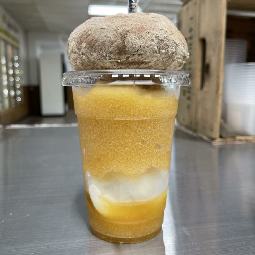 Apple Cider Slushy Float Donut Combo